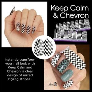 Color Street KEEP CALM and CHEVRON!! Chevron Zigzag Nail Wraps